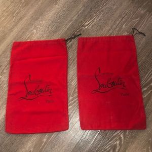 Christian Louboutin pair of dustbag shoe covers